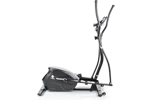 ‎FITENGINE FitEngine Einsteiger-Crosstrainer mit 10 Schwierigkeitsstufen | Puls-Sensoren an den Handgriffen, ideal für Cardio-Training | Display mit extra Halterung für Tablet & Smartphone | Belastbar bis 150kg