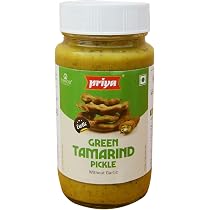Priya Green Tamarind Pickle Without Garlic, 300G - Authentic ...