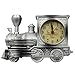 Produktbild Vintage Retro Zug Stil Studenten Alarm Clock Tisch Schreibtisch Time Clock Cool Zug Modell Home Office Regal Dekoration Neuheit Urlaub Kinder Erwachsene Geburtstagskinder Geschenk Silber