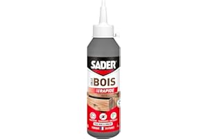 BOSTIK Sader Colle à Bois Prise Rapide 2 min – Colle Forte pour Tous Bois et Dérivés – Intérieur – Transparente après Séchage - Sans Solvant – Biberon de 100 g