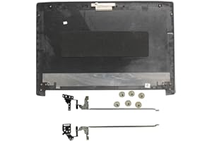 AKGIFT Ordenador Portátil Tapa Trasera Superior Carcasa de LCD & Bisagras Compatible para for Acer Aspire A515-51 A515-51G A515-41 A515-41G N17C4 60.GP4N2.002