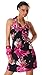 Produktbild f4y GRAFFITH - Damen Neckholder Minikleid Flora - Pink - Größe 36 - Strandkleid