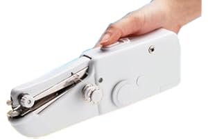 Cisixin Mini Stitch Handheld Cordless Portable Travel Clothes Fabric Curtains Lightweight Craft Sewing Machine for Fabric, Clothing, or Kids Cloth