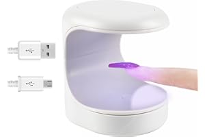 UV Nail Lamp, ANGNYA 9W Mini Nail Dryer Portable UV Lamps for Gel Nails USB Gel Lamp, 60S Quick Drying Nail Lamp for Gel Polish (White)