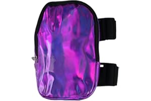 MIOYOOW Thigh Harness Leg Bag, Iridescent Carnival Drop Leg Pouch PU Waterproof Thigh Bag for Halloween Christmas Party Cycling Outdoor