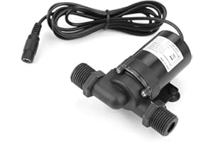 Tixiyu Mini DC-B Minus Pompa Acqua per Scaldabagno Solare 12V 0-80℃ Pompa di Circolazione Acqua Calda 12V Zaojiao DC 12X10X6Cm