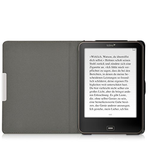 kwmobile Hülle für Tolino Vision 1 / 2 / 3 / 4 HD – Flipcover Case eReader Schutzhülle – Bookstyle Klapphülle Schmetterling Schwarm Design Mehrfarbig Pink Weiß - 8