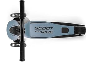 Scoot & Ride- Highwaykick 5 LED Patinete, Color Acero, Talla única (Scoot&Ride 96434)