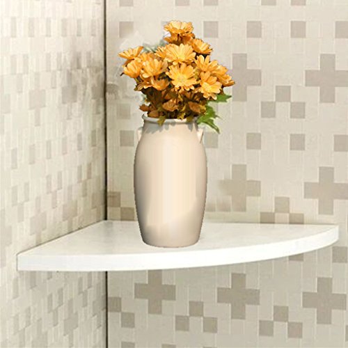 Stable Rack Wall Triangle Sector Shelf Corner Corner Shelf Wall Hanging Partition Bookshelf Decoration Creative Grid Simple And Elegant Color White Size 28 28 10cm Buy Online In