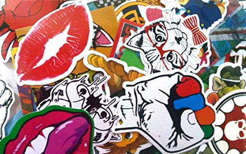 Stillshine Pack of 60 pcs Vintage Graffiti Decal Stickers Pack for Skateboard Snowboard Luggage Car Bike Bicycle Macbook No Ads No Brands Interesting pattern (60)