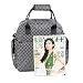 Zicac Baby Dot Printed Multi Function Large Capacity Waterproof Oxford Diaper Nappy Changing Bag Nursery Top Handle Satchel Bags Set Mummy Backpack Shoulder Bag (Black)