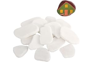 LuLiyLdJ 20 Pezzi Ciottoli per La Pittura Lisci Ciottoli da Giardino per Decorazione Alta qualità Naturali Sassi da Dipingere