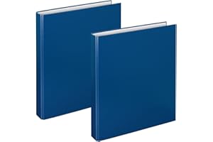 VELOFLEX A114105 - Segregator ringowy podstawowy, DIN A4, 2 sztuki, niebieski, wysokość wypełnienia 25 mm, segregator z mechanizmem 2-ringowym