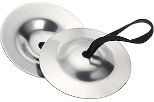 PATIKIL Finger Cymbal, 1 Pair Belly Dancing Finger Zills Brass Hand Cymbals Small Musical Instrument for Dancer Party