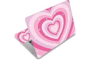 TOLULU Laptop Decal Sticker Skin Cover, 11.6”12" 13" 13.3" 14" 15" 15.4" 15.6 Laptop Netbook Vinyl Skin Sticker Cover Art Notebook PC Protector (2 Wrist Pad Included), Removable Reusable, Cute Hearts