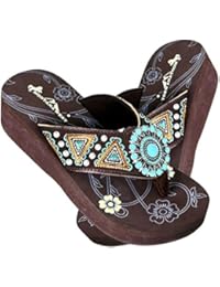 montana west sugar skull flip flops