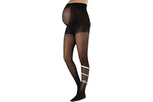 CALZITALY Collant de Maternité de Maintien 8 mm/Hg | Collants Voile de Soutien Grossesse | Noir, Naturel | S, M, L, XL | 20 DEN | Made in Italy