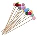 Produktbild Inselfeld 5 Stück Rattanstäbchen Ersatzstäbchen mit Bunt Plüschball 19.2 cm für Aroma Atherisches Öl Zufällige Farbe