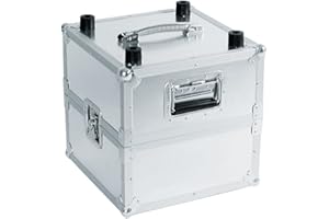 STEINIGKE ROADINGER Platten-Case Profi ALU 50/50 glatt 100LPs | Platten-Case im Aluminiumgehäuse