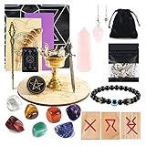 Soulnioi Witchcraft Supplies Set, Crystals Healing Stones Set With 7 Chakra Stones, Sage, Scepter, Star Coin, Sword, Grail, For Meditation Spiritual Healing, Witchcraft Starter Kit For Beginners