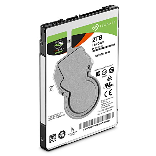 Seagate FireCuda - Disco Duro Interno SSHD de 2TB para PC y PS4  2 5   7 mm  cach   de 128 MB SATA 6 GB s hasta 140 MB s   Negro