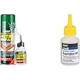 Everbuild Mitre Fast Two Part Instant Bonding Kit, 50 g Adhesive, 200 ml Activator & Stick 2 Industrial Grade High Viscosity Superglue, Clear, 50 g
