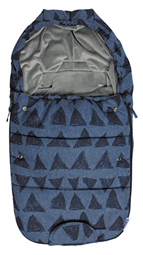 The Original dooky 126937 Dooky 126937 Saco Cochecito Small Blue Tribal, Azul con triángulos, Small
