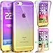 Produktbild Für iPhone 6 Plus Silikon Hülle, iPhone 6S Plus TPU Handyhülle,RIKINEY iPhone 6 Plus / 6S Plus Double Side Full Body Silikon Crystal Schutzhülle Cute Elegant Retro Kreative Gradient Farbe Lila Blau Vorne und Hinten 360°Full Cover Ultra dünn TPU Silicone Case Vorne Hinten Beidseitiger Schutz Full Handytasche Durchsichtig Transparent Front Back Doppelseitig Touchscreen TPU Silikon Dünne Komplette Schale Bumper Case Cover Für iPhone 6/6S Plus 5.5 Zoll - Purple Yellow