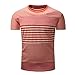 Produktbild T Shirt Herren, HUIHUI Coole O-Ausschnitt Kurzarm Sweatshirt Slim Fit Basic uv Polo-Shirt Mode Sport Oberteile Oversize Bench Tops Solid Casual Sommer Freizeit Hemd Poloshirt (M, Orange)