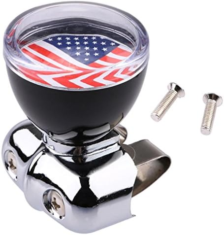 Diadia USA American Flag Steering Wheel Spinner Suicide Accessory Knob Handle for Car Vehicle