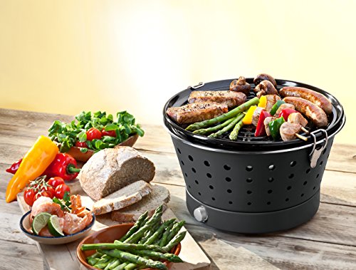 Food&Fun Grillerette Classic - Barbacoa portátil sin Humo, Parrilla 37 cm