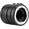 JJC Auto Focus (AF) Extension Tube with TTL Exposure for Close-up Image Photography for Nikon F Mount Cameras (12mm/20mm/36mm Set)