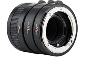 JJC Auto Focus (AF) Extension Tube with TTL Exposure for Close-up Image Photography for Nikon F Mount Cameras (12mm/20mm/36mm Set)