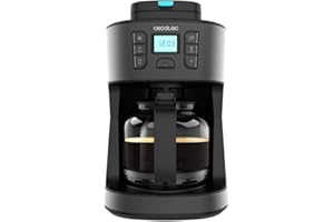 Cecotec Ekspresy do kawy 66 Grind & Drop 1086 W, młynek do ostrzy, do 12 filiżanek, technologia Extremearoma, cyfrowy ekspres do kawy, stal nierdzewna, automatyczne wyłączanie