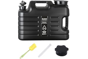 Starnearby Bidon d'eau avec Robinet 10L-25L, Réservoir d'eau Potable, Jerrican Alimentaire Camping, Conteneur d'eau sans BPA avec Robinet pour Camping, Randonnée, Barbecue, Pêche (18,5L Noir)