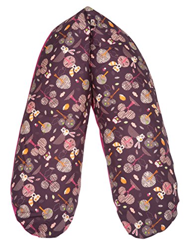 Flexofill 2008-1 XL, Almohada para lactancia con funda incluida, XL (190 x 40 cm), Morado (597 Forest lila)