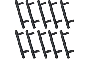Drenky 10 Stück Möbelgriff Schwarz Schrankgriffe Edelstahl Griffe Möbel Schwarz Für Küchenschränke Möbelgriffe 96mm Lochabstand Gesamtlänge 150mm Schwarz Matt Farbe