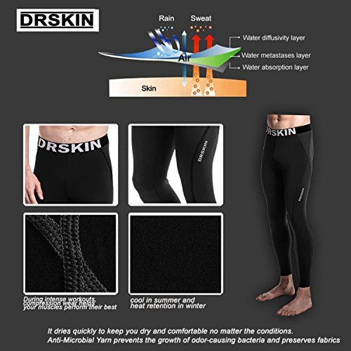 [DRSKIN] DB01 Tight Kompressionshose Funktionswäsche Pants Base Layer Laufhose Männer Frauen Lang - 3