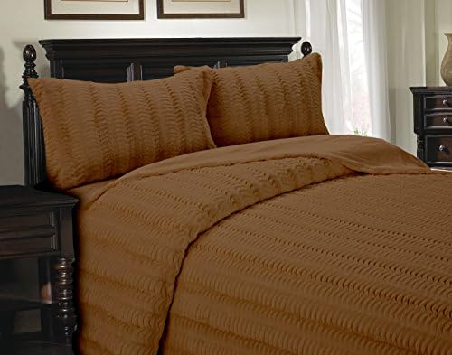 Cathay HomeLofty Luxe Faux Fur Blanket, King, Caramel
