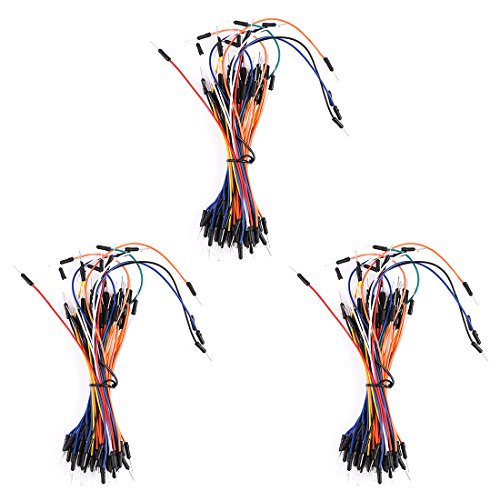 Preisvergleich Produktbild Mecotech Jumper Kabel, 195er Jumper Wire Male Male Steckbrücken Breadboard Jumperkabel Wiederverwendbare Farbige Drähte für Arduino Breadboard, Steckbrett