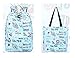 Produktbild Winnerbag Casual wasserdichtes Gewebe Frauen Rucksäcke süße Rakete Muster drucken Mädchen Jugend reisen Laptop Mochila set Blau 14 Zoll