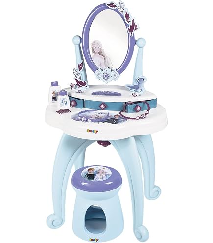 Coiffeuse Princesse AIYAPLAY 31 Pièces - Avec Miroir, Lumière Et Son - à Monter - Pour Enfants
