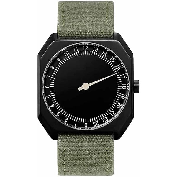 Slow Round 06 Watch - Dark Brown Leather Strap, Silver Case, Crème Dial
