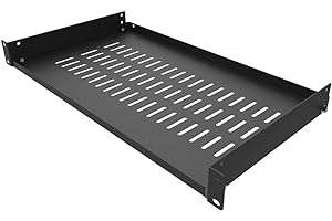 Jingchengmei 19-Inch 1U Cantilever Disassembled Server Rack Shelf 10-Inch Deep (1U10V, Black) (10V, Black)