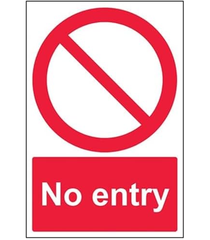 Vsafety 52043 Au-r  No Exit divieto Di Accesso, Plastica