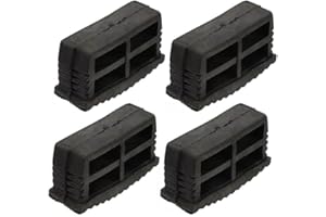 EXTRWORY Leiter-Stabilisator, Trittleiterfüße, 60 x 22 mm, 4 Stück, Ersatz, rutschfest, zusammenklappbar, Gummifüße, Fußabdeckungen, gute Bodenhaftung