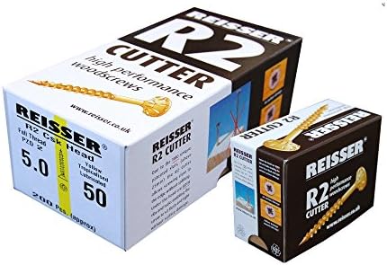 Reisser Box 200 Reisser R2 Cutter Yellow H/P Wood Screw 5.0x100mm