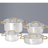 Jumbo Metalix Titanyum Gold 8 Par&ccedil;a Tencere Seti Gri