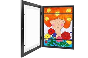 NEVYTOL A4 Marco de Arte para Niños Marco de Fotos de Ilustraciones con Apertura Frontal, para Dibujos de Niños, Proyectos de Arte para Niños, Escuela