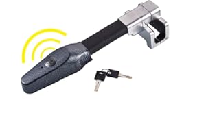 Blueshyhall Antivols Auto avec Alarme Jusqu'à 130 db, Barre Antivol Voiture Volant, Canne Antivol Voiture, Antivol Voiture Volant pour Voiture, SUV, Camping Car